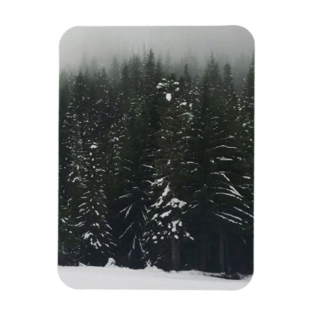 Vintern i bergsskogen, Oregon Magnet (Vertikal)