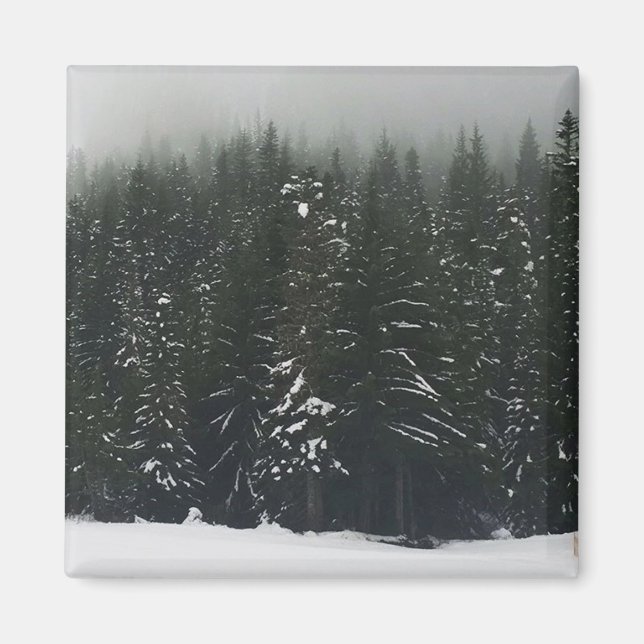 Vintern i bergsskogen, Oregon Magnet (Framsidan)