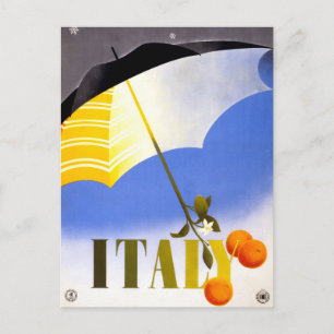 Vintern i Italien Vintage resor Poster återställd Vykort