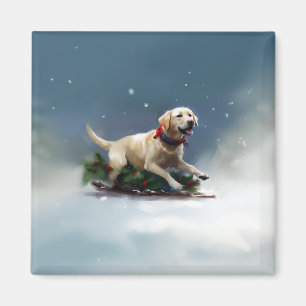 Vintern i Labrador jul snö Magnet