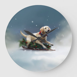 Vintern i Labrador jul snö Stor Klocka
