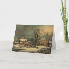 Vintern i Land: en Kall morgon Helgkort