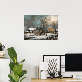 Vintern i Land, kallet God morgon Archival Pr Poster