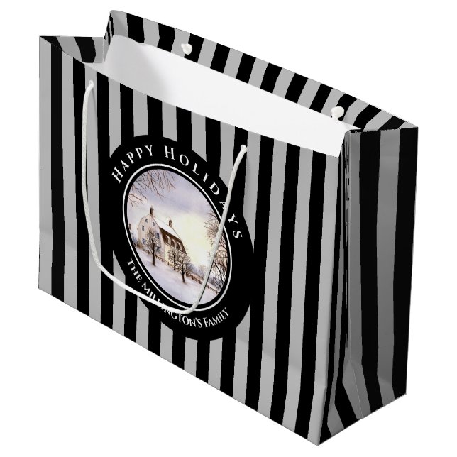 Vintern i New England, jul, Black Grått Circle (Framsidan Vinklad)