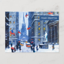 Vintern i New York City. Jul Helg Vykort