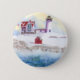 Vintern i Nubble LIghthouse i Maine Round Sticker Knapp (Framsida)
