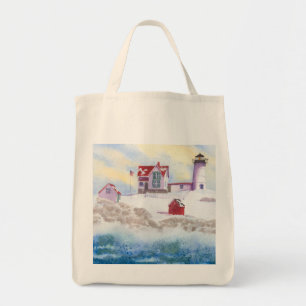 Vintern i Nubble LIghthouse i Maine Tygkasse