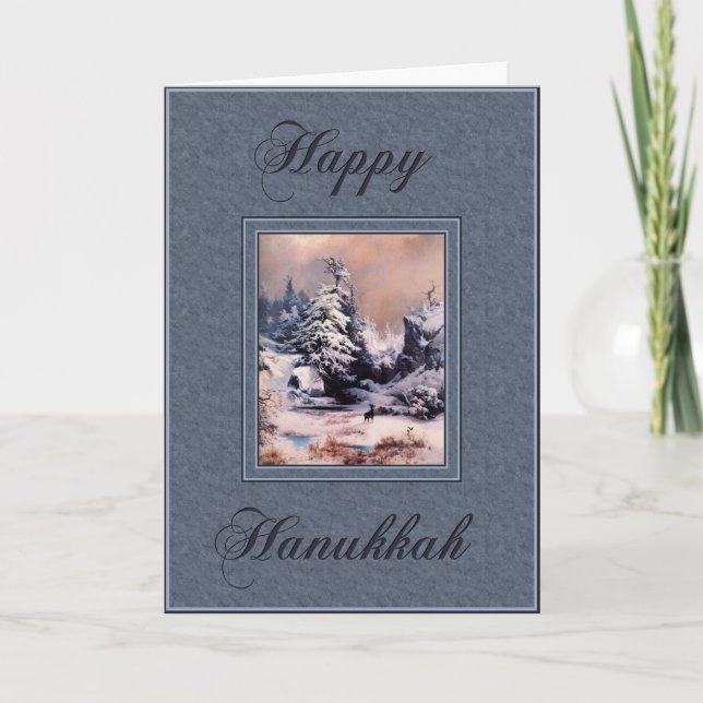 Vintern i Rockies Hanukkah Helgkort (Framsida)