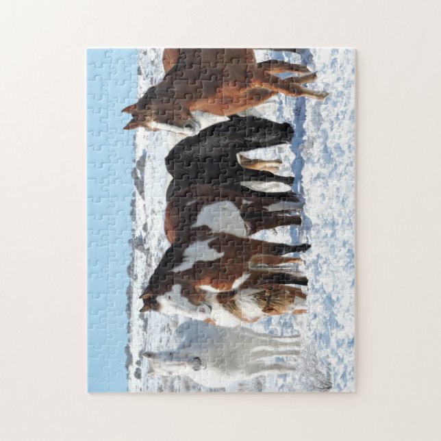 Vintern i Sand Tvätta Basin Pussel (Vertikal)