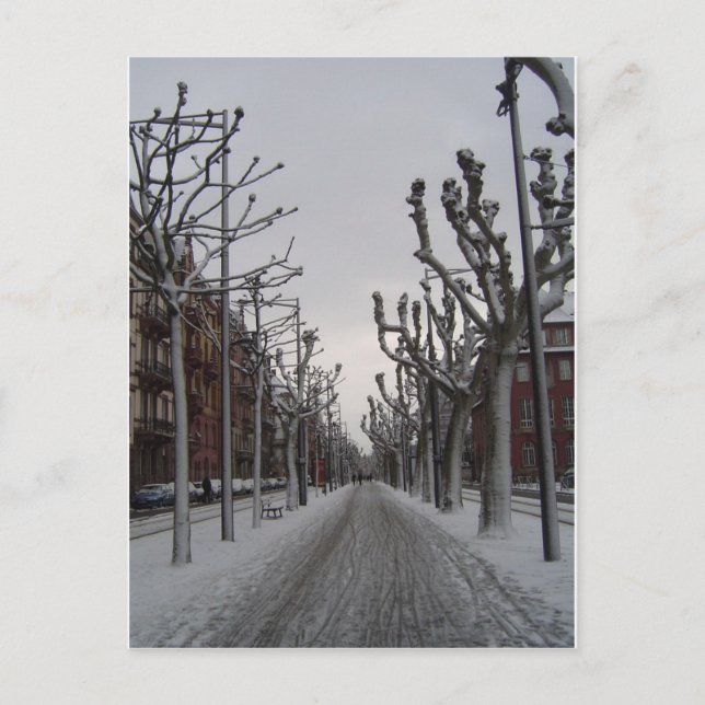 Vintern i Strasbourg Vykort (Framsida)