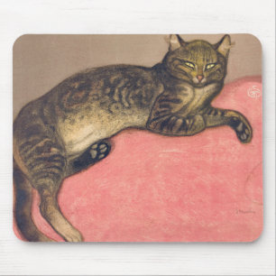 Vintern: Katt på en kushion av Theophile Steinlen Musmatta