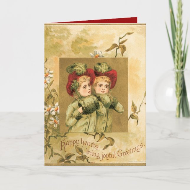 Vintern kopplar samman julkortet helgkort (Framsida)