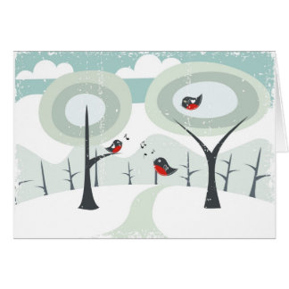 vintern landskap hälsningskort