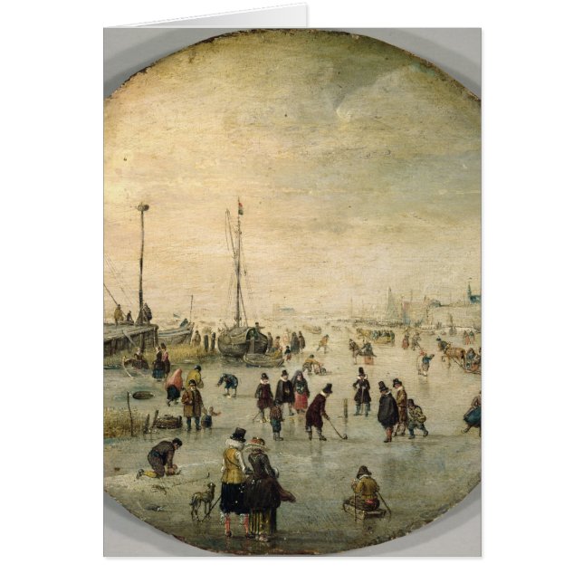 Vintern landskap hälsningskort (Framsidan)