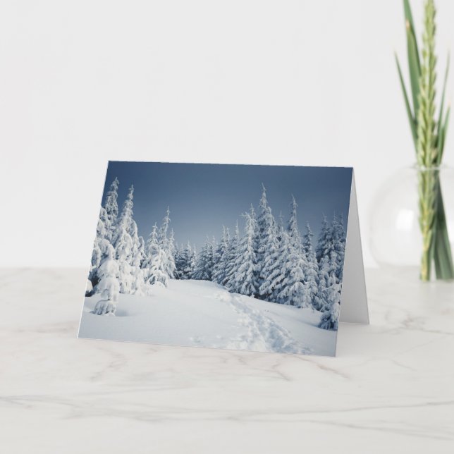 Vintern landskap helgkort (Framsida)