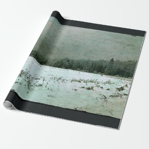 Vintern landskap inpackning av papper presentpapper