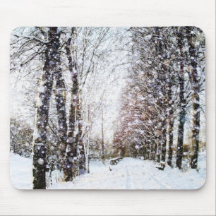 Vintern landskap jul Mousepad Musmatta