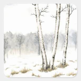 Vintern landskap klistermärken