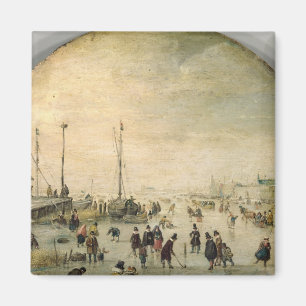 Vintern landskap magnet