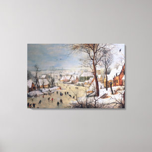 Vintern landskap med Birdtrap, 1601 Canvastryck