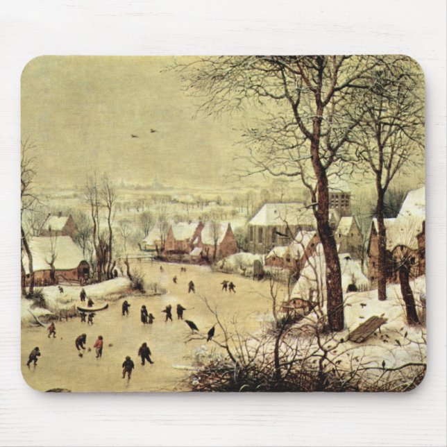 Vintern landskap med skater av Pieter Bruegel Musmatta (Framsidan)