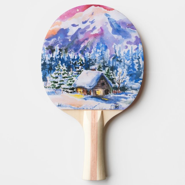 Vintern landskap pingisracket (Framsidan)