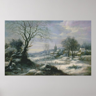 Vintern landskap poster