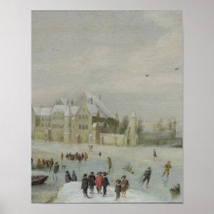 Vintern landskap poster