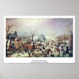 Vintern landskap vid Avercamp Hendrik Poster