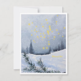 Vintern med blå färg! julkort