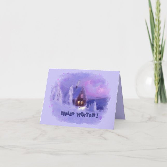 Vintern överst på bergen Chalet White Firs Holi Helgkort (Framsida)