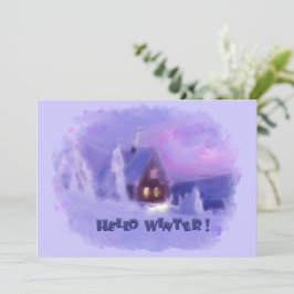 Vintern överst på bergen Chalet White Firs Julkort