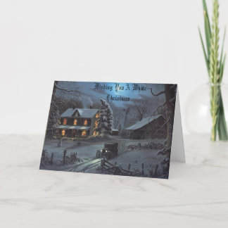 Vintern på morfäder brukar och att önska dig en helgkort