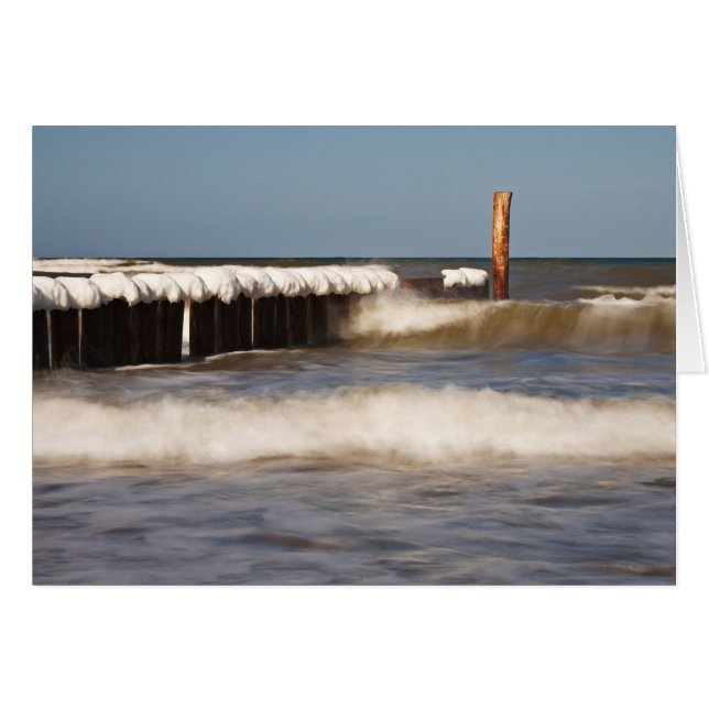 Vintern på Östersjöns strand Hälsningskort (Framsidan Horizontal)