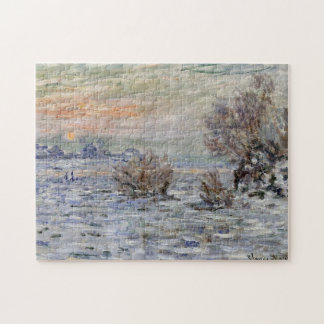 Vintern på Seine, Lavacourt Monet Fine Art Pussel