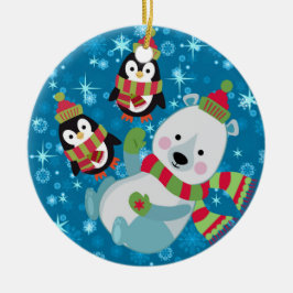 vintern pall julgransprydnad keramik