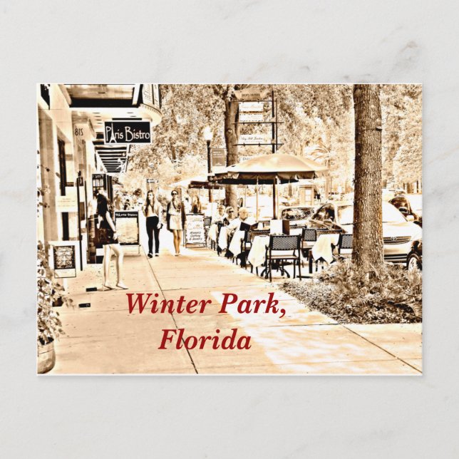 Vintern parkerar Florida - vykort (Framsida)