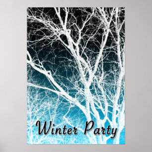 Vintern party: spöket träd poster