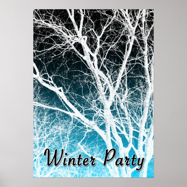 Vintern party: spöket träd poster (Framsidan)