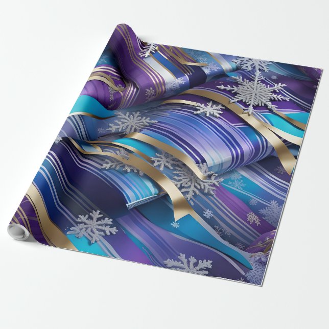 Vintern-royalets elegansomslutning papper presentpapper (Utrullad)