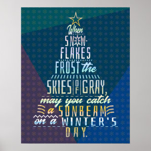 Vintern semestrar julgransnöflingordikt poster