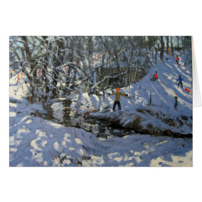 Vintern strömmer Derbyshire Hälsningskort (Framsidan Horizontal)