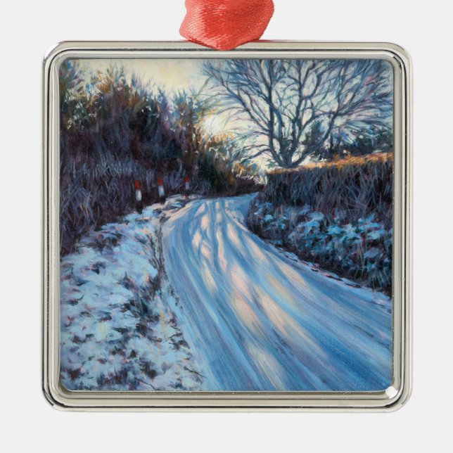 Vintern tänder julgransprydnad metall (Framsidan)