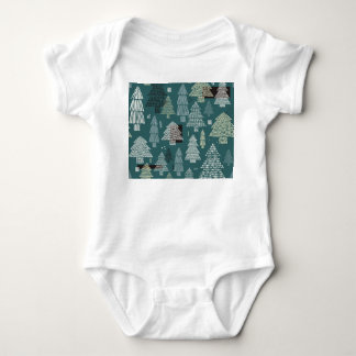 Vintern träd, årgången jul mönster. t shirt