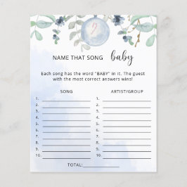 Vinternamn på den låten baby shower-spel