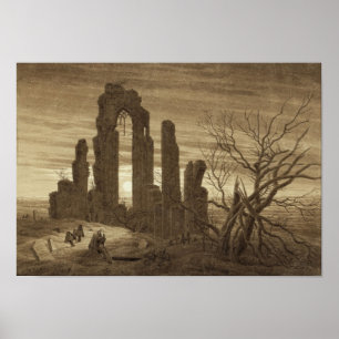 Vinternatt Caspar David Friedrich Poster
