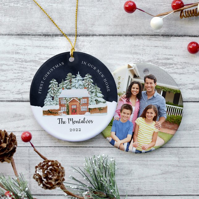 Vinternatt Första jul i vårt nya hem Julgransprydnad Keramik (Skapare uppladdad)