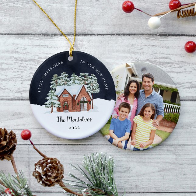 Vinternatt Första jul i vårt nya hem Julgransprydnad Keramik (Skapare uppladdad)