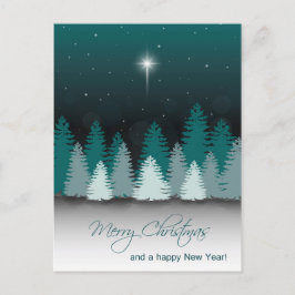 Vinternatt med Betlehem-stjärnan Vykort