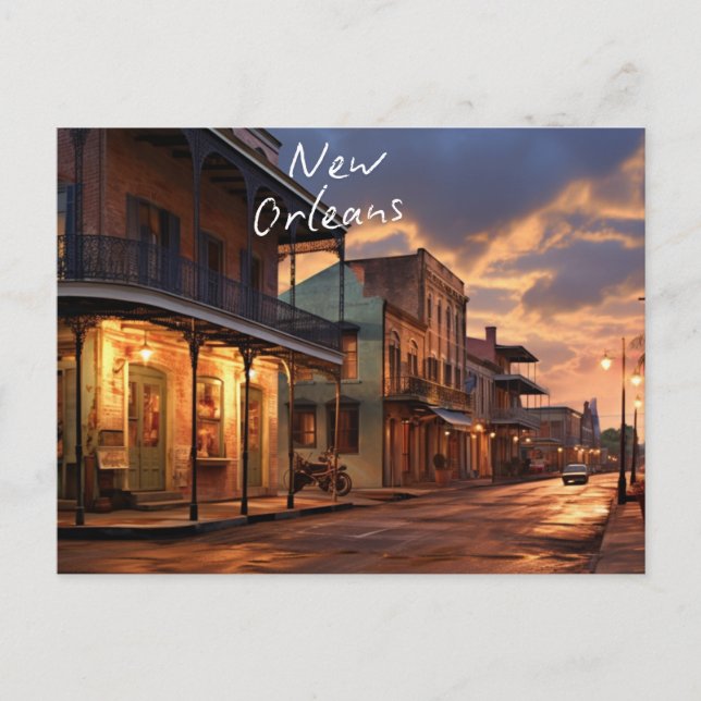 "Vinternätter i New Orleans" Helg Vykort (Framsida)